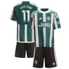 Conjunto (Camiseta+Pantalón Corto) Manchester United Hojlund 11 Segunda Equipación 23-24 - Niño